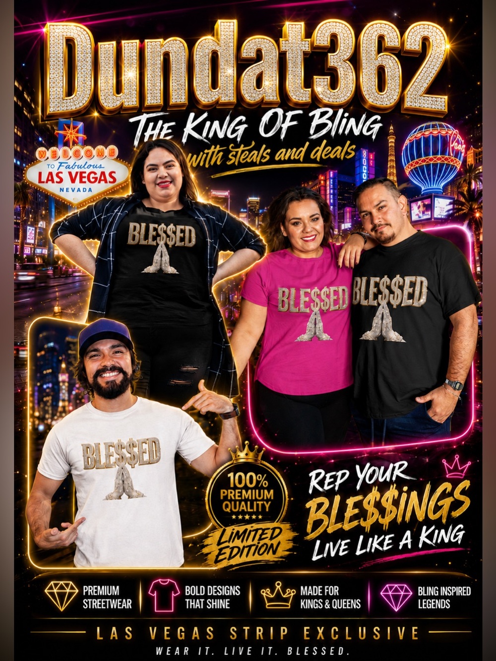 BLINGED OUT BLE$$ED T-SHIRT - Picture 12 of 15